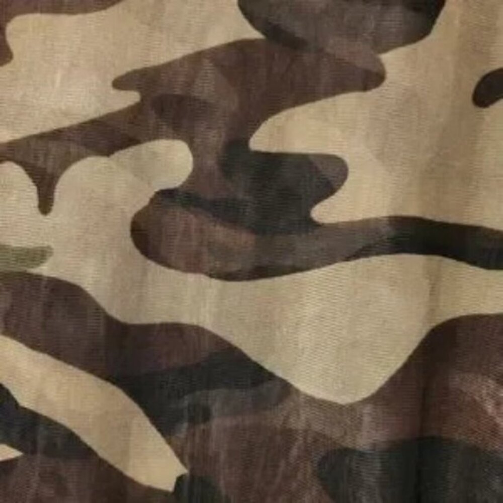 FOREVER 21+ swim cover-up green camo long sleeve sheer size 3X - Picture 2 of 4